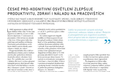 SPEKTRUM: České prokognitivní osvětlení zlepšuje produktivitu, zdraví i náladu na pracovištích