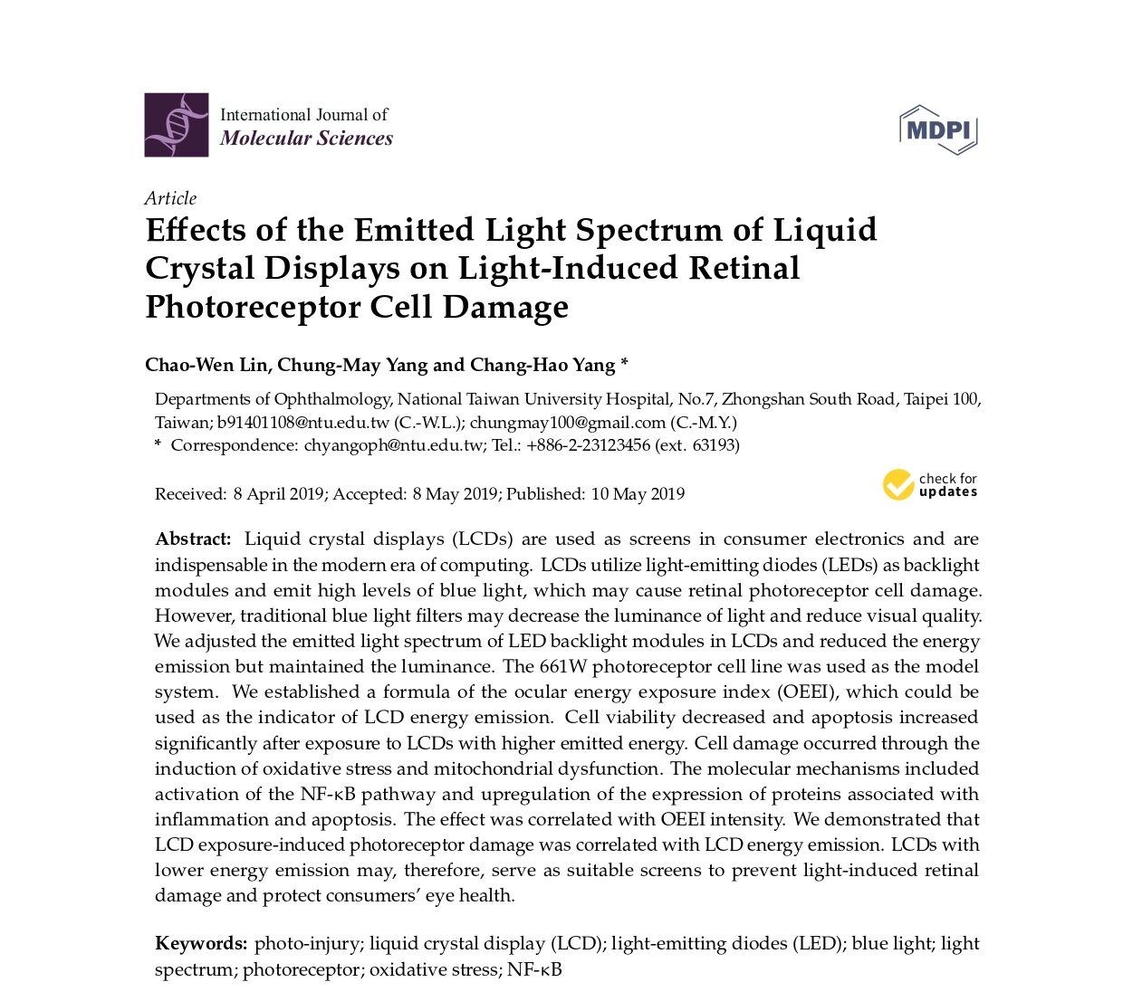 Protective Effect of Astaxanthin on Blue Light Light-Emitting Diode-Induced Retinal Cell Damage via Free Radical Scavenging and Activation of PI3K/Akt/Nrf2 Pathway in 661W Cell Model